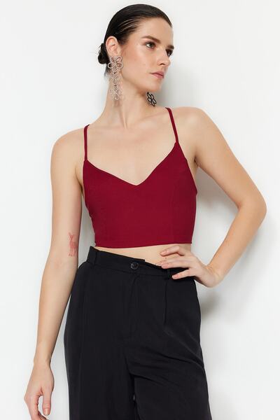 Trendyol Collection Ткане бюст'є на підкладці Murdum Crop TPRSS21BS0009