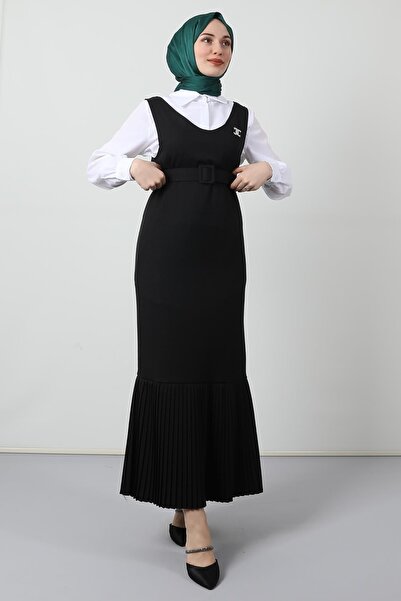 Giza Giyim Πλισέ Ζώνη Gilet Μαύρο