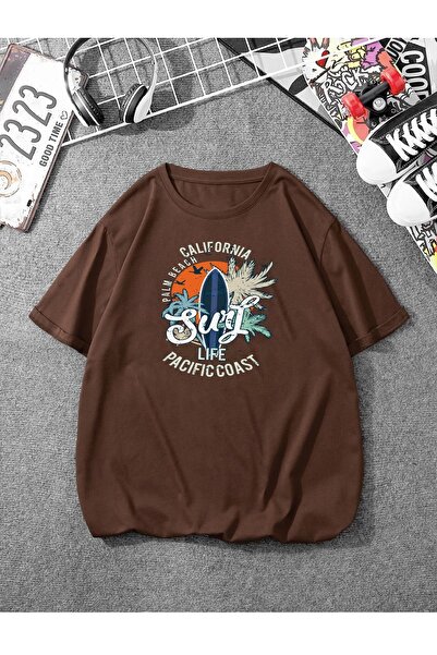 Deocept تي شيرت منقوش لركوب الأمواج للجنسين