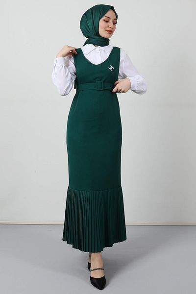 Giza Giyim Ζώνη με πλισέ Gilet Emerald