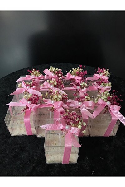 Unya Organizasyon Mika Kutu Pembe Kına Söz Nişan Nikah Şekeri 50 Adet