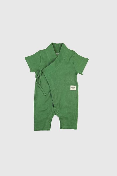 Totzee Muslin Long Kimono Jumpsuit Grass Green