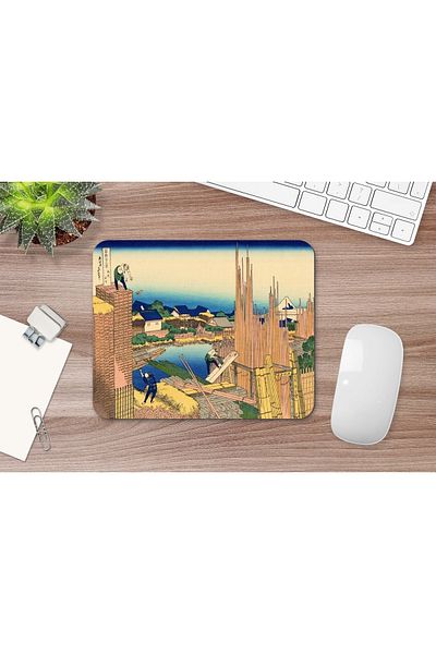 daystore Hokusai Honjo Tatekawa The Timberyard At Honjo 17 x 21 cm Mouse Pad