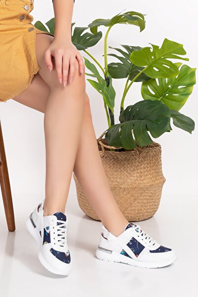 Nur Ortopedi Navy Blue White Planet Themed Orthopedic Sports Sandals