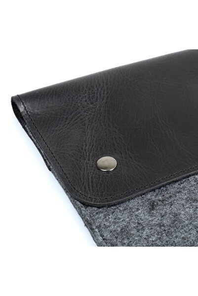 MegaGear Γνήσιο δέρμα και τσόχα (15 ιντσών), (16 ιντσών) Θήκη Macbook Pro - Γκρι