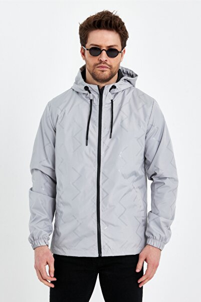 Rompasso Сірий чоловічий сезонний піджак, що не пропускає воду та вітер