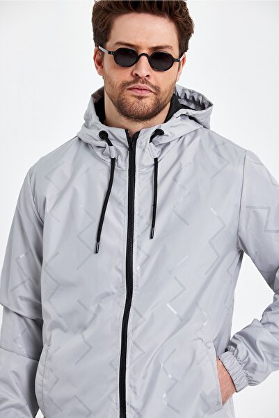 Rompasso Сірий чоловічий сезонний піджак, що не пропускає воду та вітер