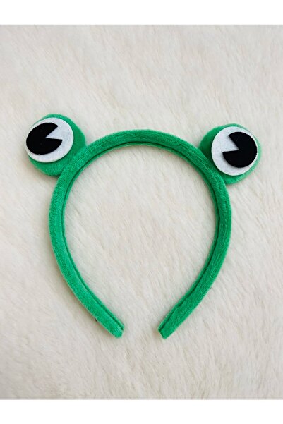 CSR AKSESUAR Yeşil Kurbağa Gözü Peluş Taç