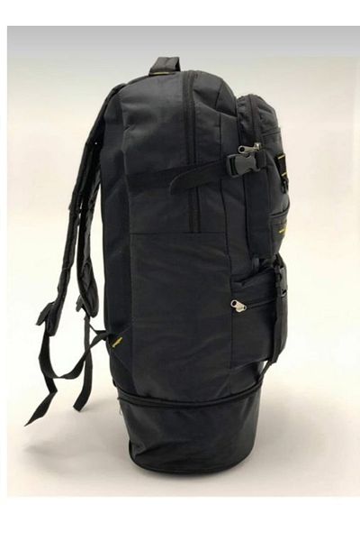 FATELLA Black Waterproof Single Size Gusseted Mountaineer Backpack