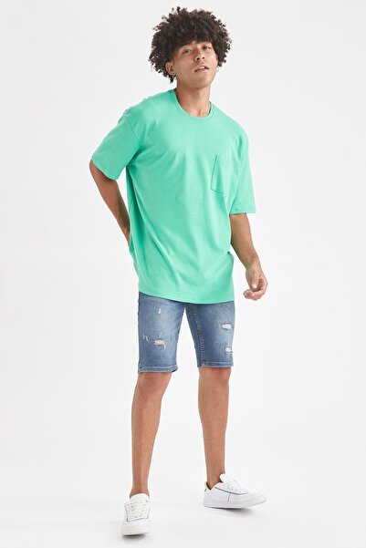 DeFacto Oversize Fit Crew Neck Basic Cotton Combed T-Shirt