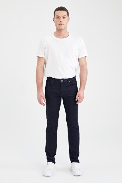 DeFacto Slim Fit Normal Bel Dar Paça Jean Pantolon