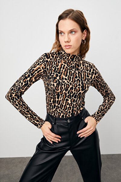 Bipantolon Women's Long Leopard Patterned Body