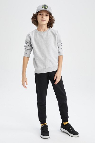 DeFacto Boy's Crew Neck Recycled Sweatshirt