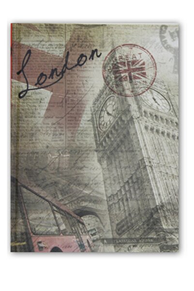 Lizy غطاء من الورق المقوى الصلب A6 دفتر ملاحظات مبطن 100 Ypلندن