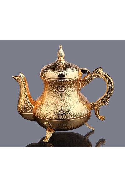 Elen Hediyelik إبريق شاي معدني ذهبي
