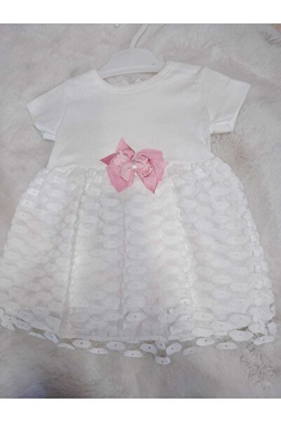 TARZ STİL فستان بناتي حديث الولادة مزين بالدانتيل