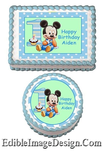 hedimo Mickey Mouse Minnie Mouse Kare Resimli Yenilebilir Şeker Kağıt Pasta Ve Kurabiye Baskısı