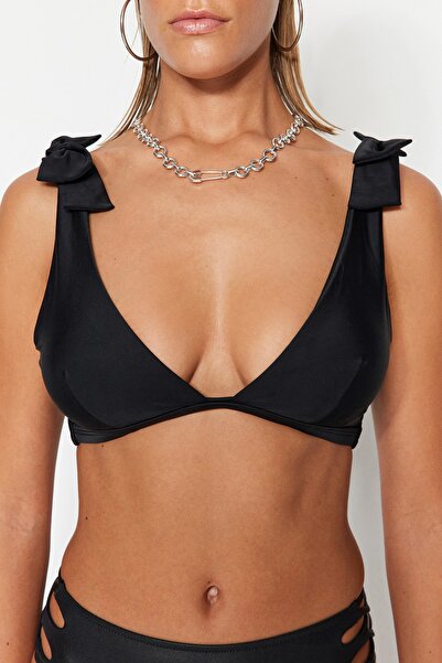 Trendyol Collection Black Triangle Tie Bikini Top TBESS21BU0021