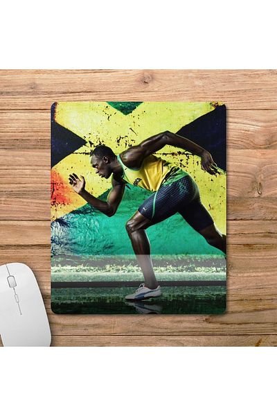 Pixxa موديل لوحة ماوس مع مسند للمعصم من Usain Bolt - 2