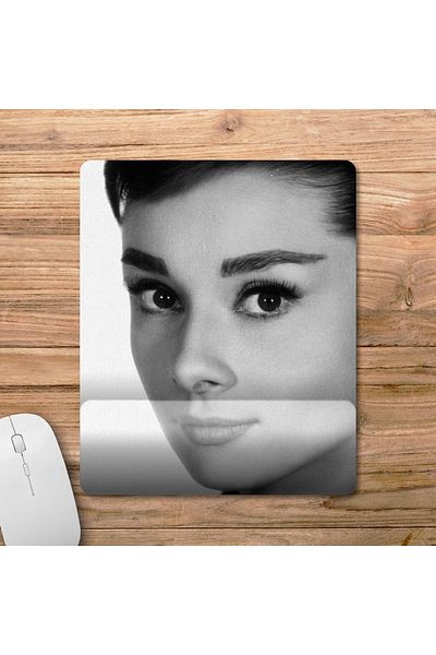 Pixxa موديل لوحة ماوس مع مسند للمعصم من أودري هيبورن - 1