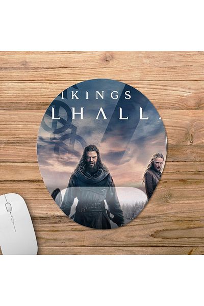 Pixxa نموذج لوحة الماوس Vikings: Valhalla مع دعم المعصم - 1 بيضاوي