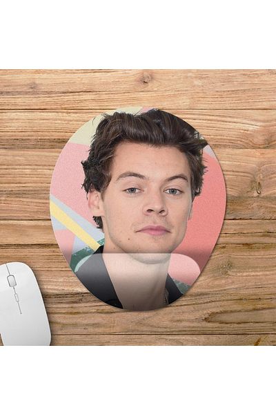 Pixxa موديل لوحة ماوس مع مسند للمعصم من Harry Styles - 2 بيضاوي