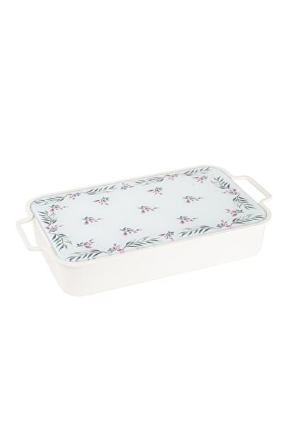 Tantitoni Pink Garden 6-Piece Breakfast Bowl with Melamine Glass Lid