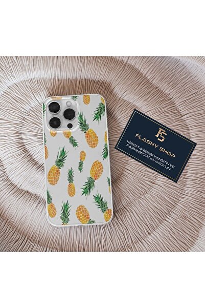Flashy Shop Oppo A52 Ve A72 Uyumlu Ananas Desenli Şeffaf Kılıf