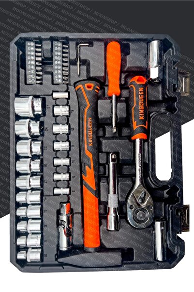 MOONSHOP 58 Parça Lokma Anahtar Takımı 1- 4 Ve 1- 2 El Aletleri Seti