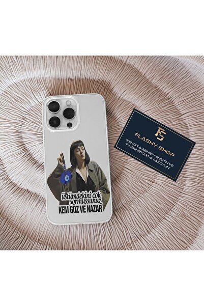 Flashy Shop Oppo Reno 5 Lite Uyumlu Kem Göz Ve Nazar Tasarımlı Şeffaf Kılıf