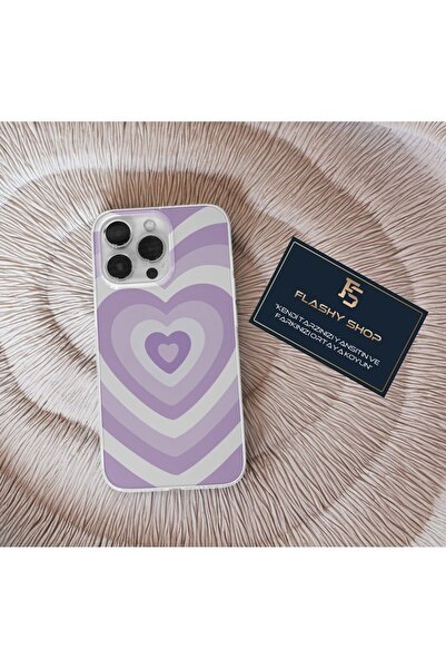 Flashy Shop حافظة شفافة بتصميم قلوب أرجوانية متوافقة مع هاتف اوبو A5 2020 وA9 2020