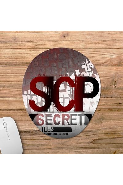 Pixxa Scp: نموذج لوحة ماوس مساعدة للمعصم من Secret Files - بيضاوي واحد
