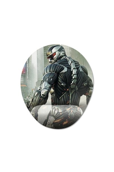 Pixxa موديل لوحة ماوس Crysis مع مسند للمعصم - 1 بيضاوي