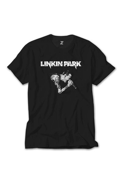 Z zepplin Μαύρο μπλουζάκι Linkin Park Chester Concert