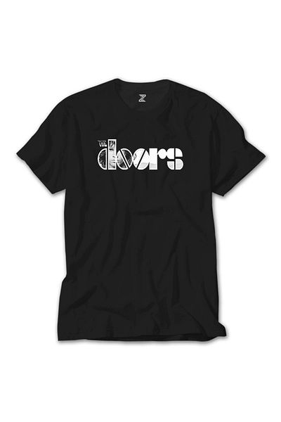 Z zepplin Μαύρο T-Shirt με λογότυπο The Doors