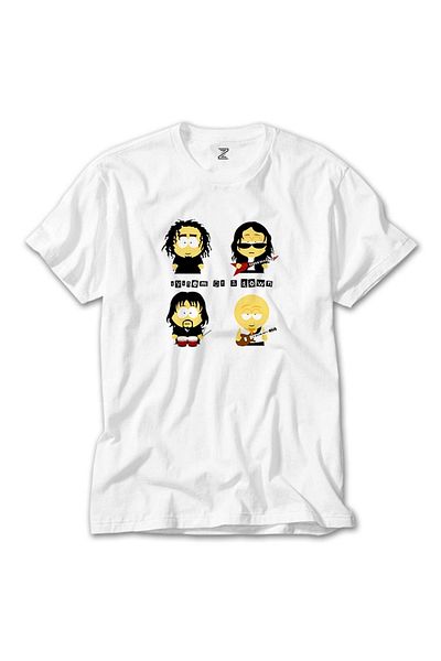 Z zepplin System Of A Down Cartoon Λευκό T-Shirt