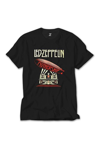 Z zepplin Μαύρο T-Shirt Led Zeppelin Mothership