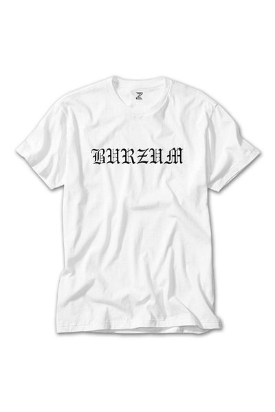Z zepplin Λευκό λευκό μπλουζάκι με λογότυπο Burzum