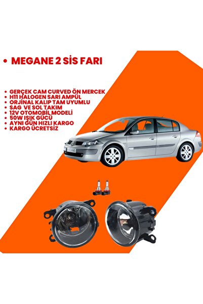 TKN Renault Megane 2 2002-2006 Sis Farı Set Ampüllü (sağ-sol) 8200074008