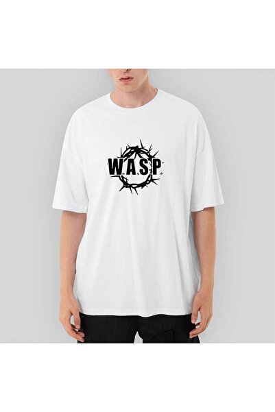 Z zepplin Tricou alb supradimensionat cu sigla Wasp