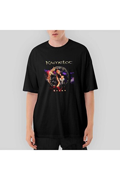 Z zepplin Tricou negru supradimensionat Kamelot Karma