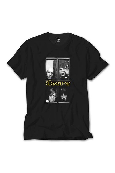 Z zepplin The Doors Windows Μαύρο T-Shirt