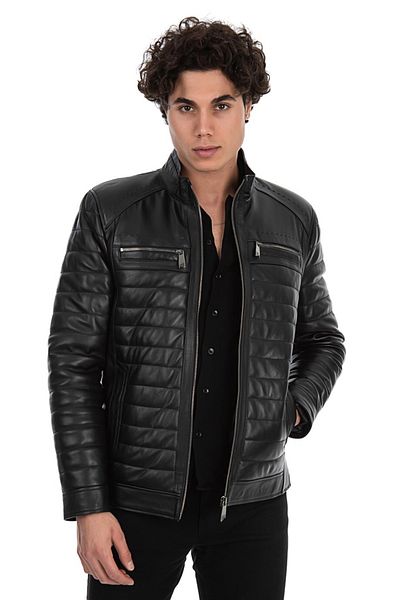 Franko Armondi Men's Real Black Leather Jacket Pzr-k-599 - 20655 Fa9