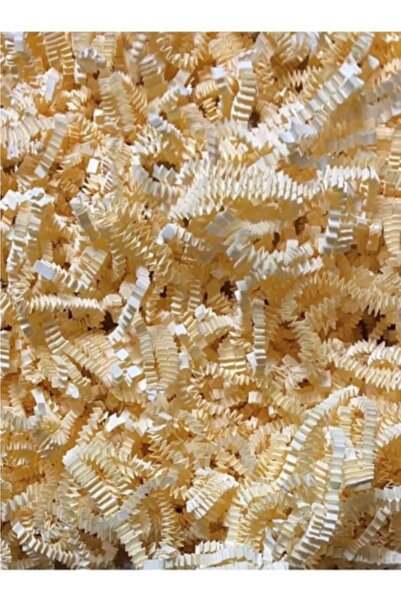 Enerji ambalaj Kırpık Z Zigzag Pelur Kırpıntı Kağıt 100 Gr Krem Renk Süs Dolg...