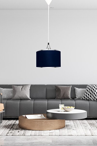 MINIMAL ETICARET VE BILGI TEKNOLOJILERI Lambent One 20x20cm Viscose Kumaş Tekli Sarkıt Avize