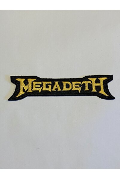 StüdyoÜmitTişört Megadeth Sarı Logo Patch-peç,arma,kot Yaması