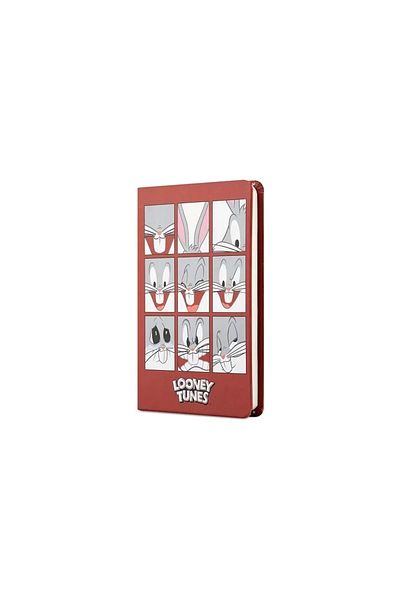 Mabbels Looney Tunes Hard Cover Elastic Mini Notebook Black 80 Sheets Unlined 9x14cm Dft
