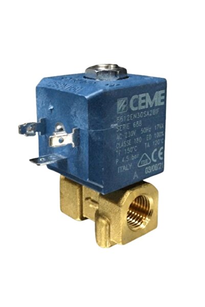 Ceme Ütü Solenoid Valf 1/4 Ayarsız 6612 TY 70006/AE İtalyan Sanayi Ütü Buhar Valfi Solenoid