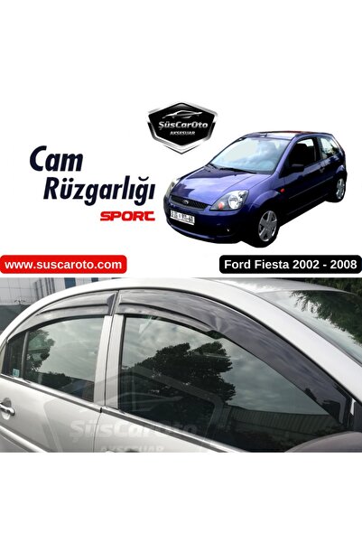 ŞüsCarOto Aksesuar Ford Fiesta 2002-2008 Uyumlu Mugen Cam Rüzgarlığı Seti Pia...