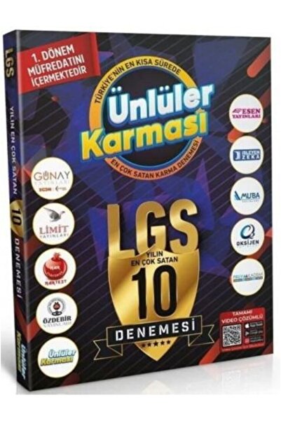 Ünlüler Karması 8. Sınıf Lgs 1. Dönem 10 Deneme 2025 Basım